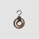 HORGEN Khaki Walnut Double Ring Scarf Hanger