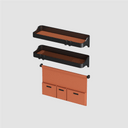 LYSS Wardrobe Door-Mounted Storage System Set A